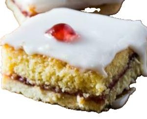 Iced Bakewell Slice