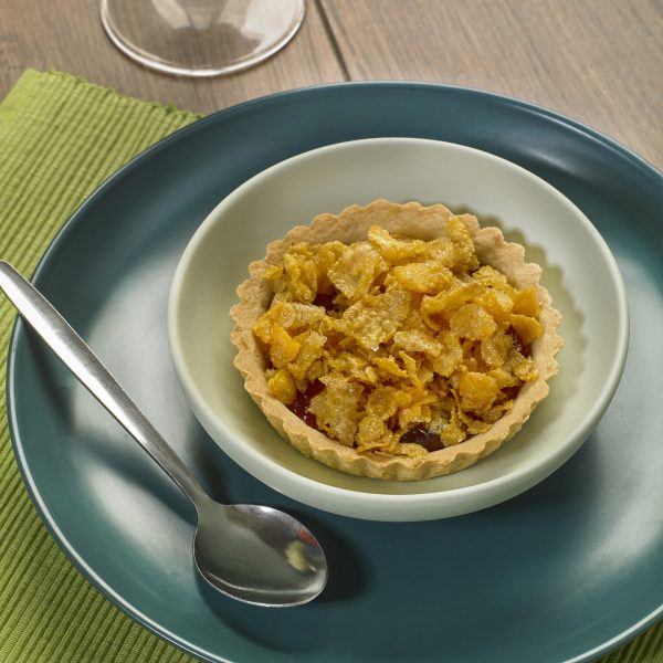 Cornflake tart and custard