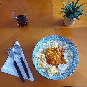 Chicken curry with rice